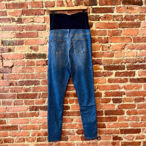 Seraphine Over Bump Super-Skinny Maternity Jeans Size 12 Tall Blue Maternity - Picture 4 of 7